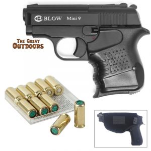 Blow Mini 9 Blank Gun with 10 Blanks and holster