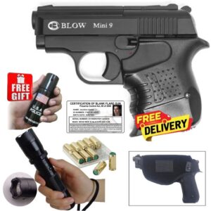 Blow Mini Blank Gun with 10 Blank Rounds, Holster and Taser/Torch