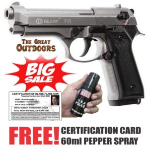 BIG SALE! Blow F92 Fume Beretta Self Defense Blank Gun