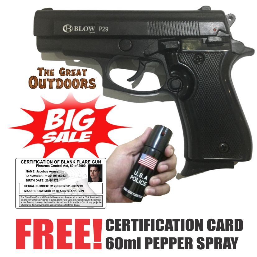 BIG SALE! Blow P29 Blank Gun with 20 Blank Rounds