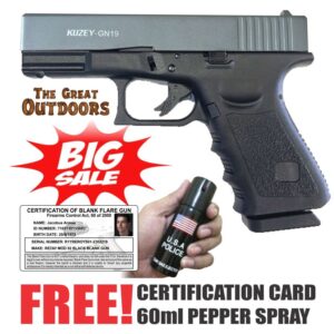 BIG SALE! Kuzey GN19 Black and Grey Self Defense Pepper Blank Gun