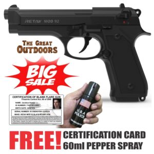 BIG SALE! Retay MOD 92 Self Defense Pepper Blank Gun